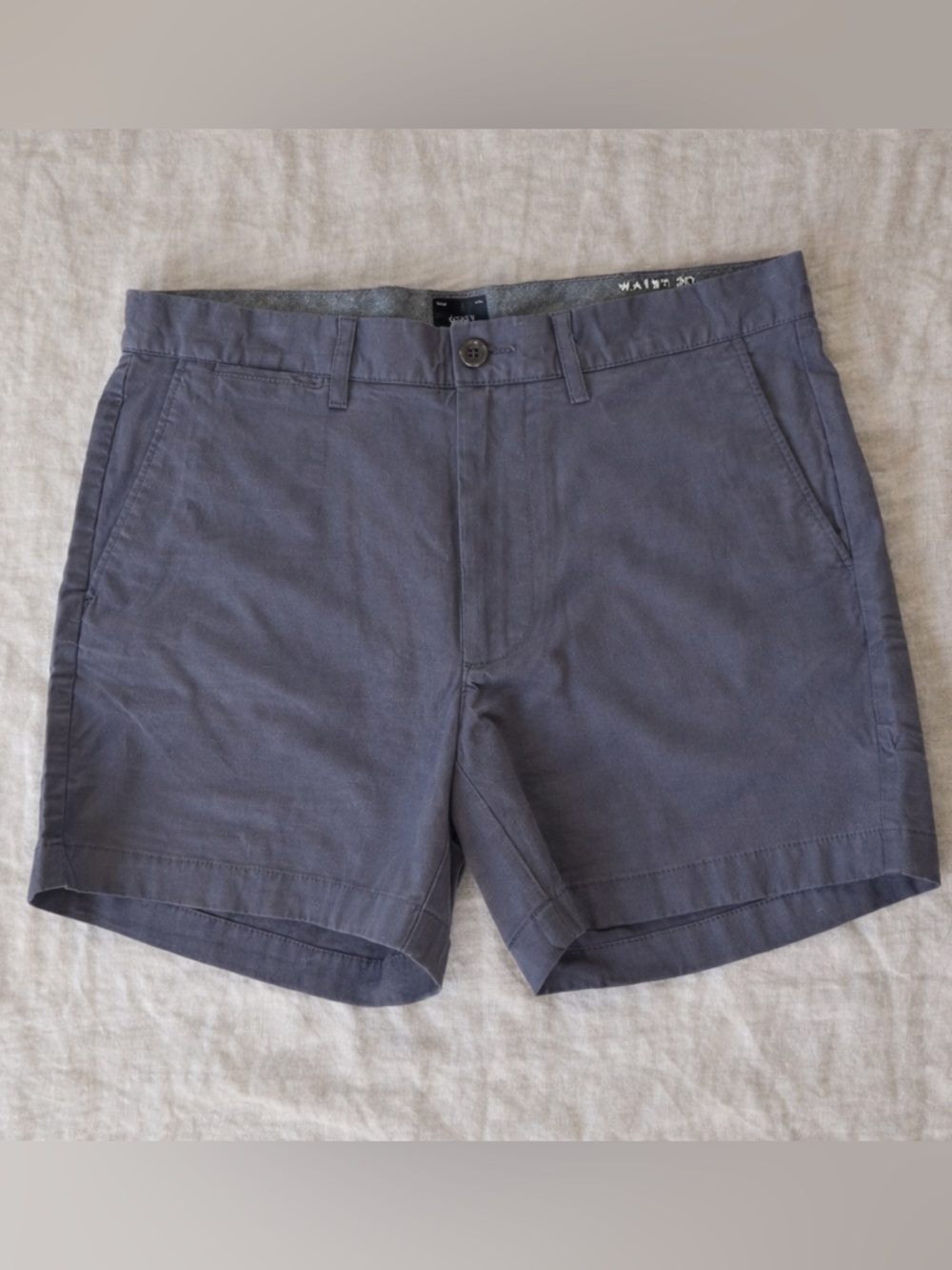 J.Crew Men’s Slate Blue Stretch Chino Shorts Size 30 NWT 5” Inseam BD050